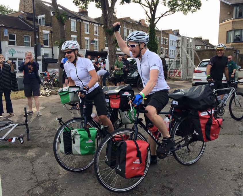 James and Emily set off to cycle from London to Cape Town