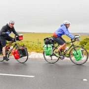 James and Emily cycling London to brighton