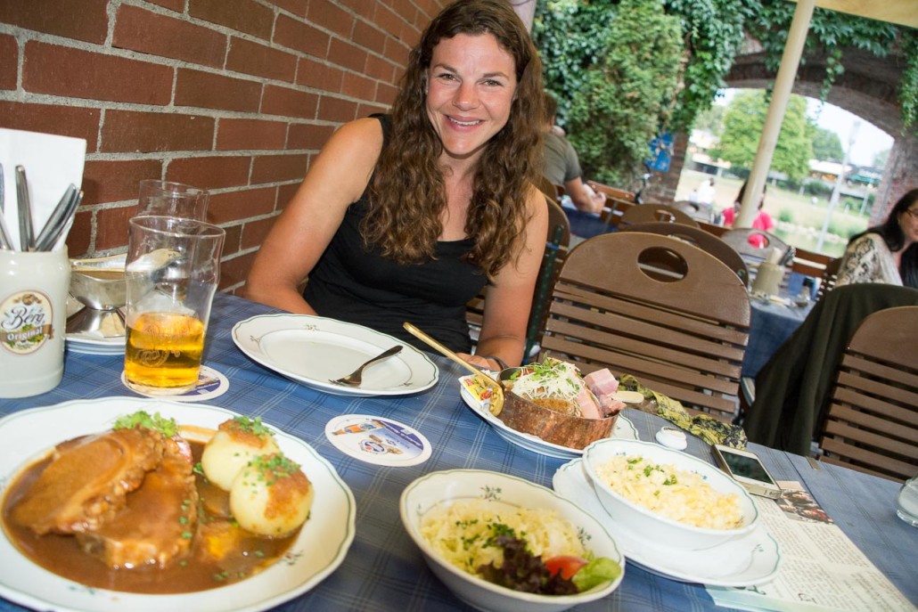 Actually enjoying a German meal