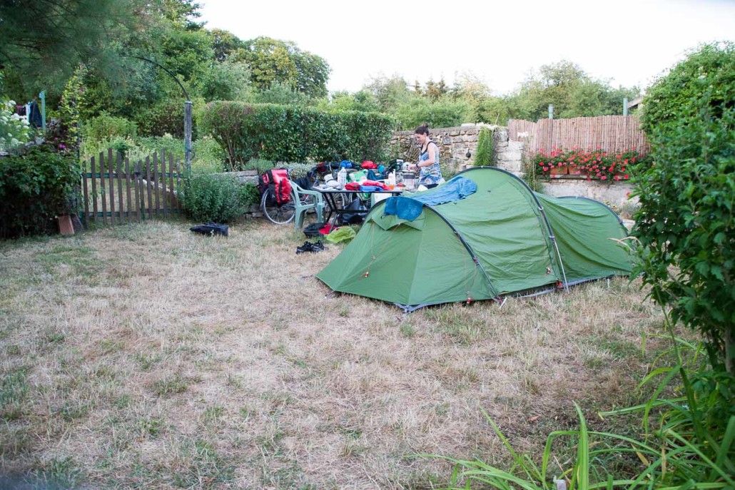 Camping in Marylène's garden
