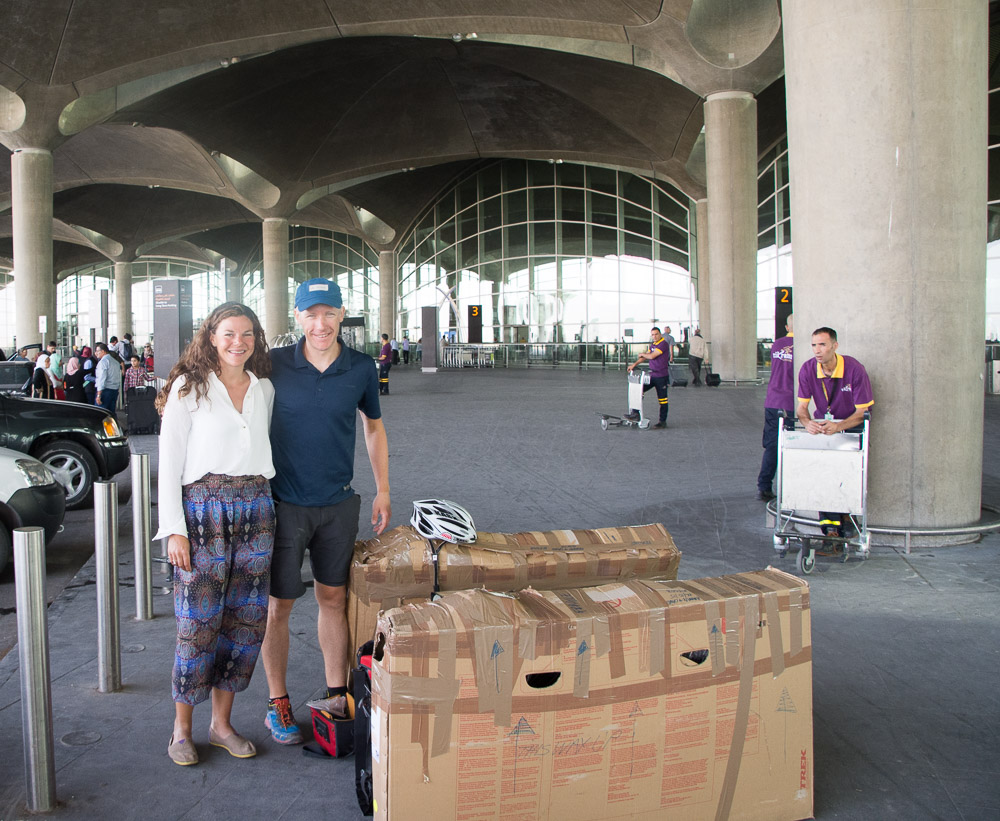 All our bags are packed and we're ready to go. Flying the short hop from Amman to Cairo.