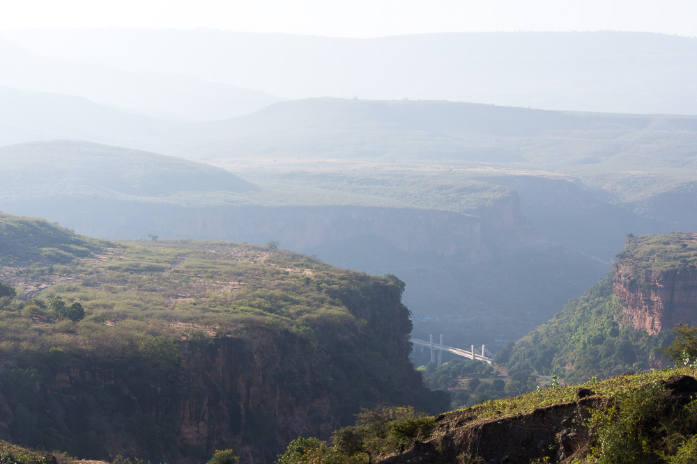 Blue Nile Gorge bridge. Guards prohibit photos any nearer.