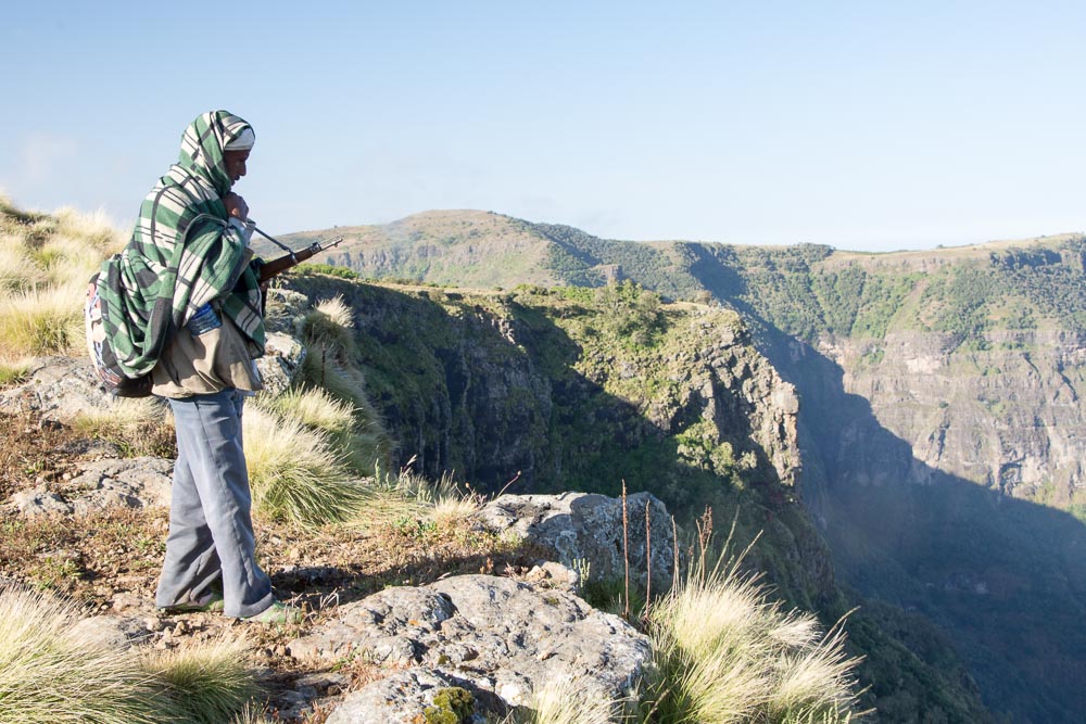 Our scout kept watch over us for four days