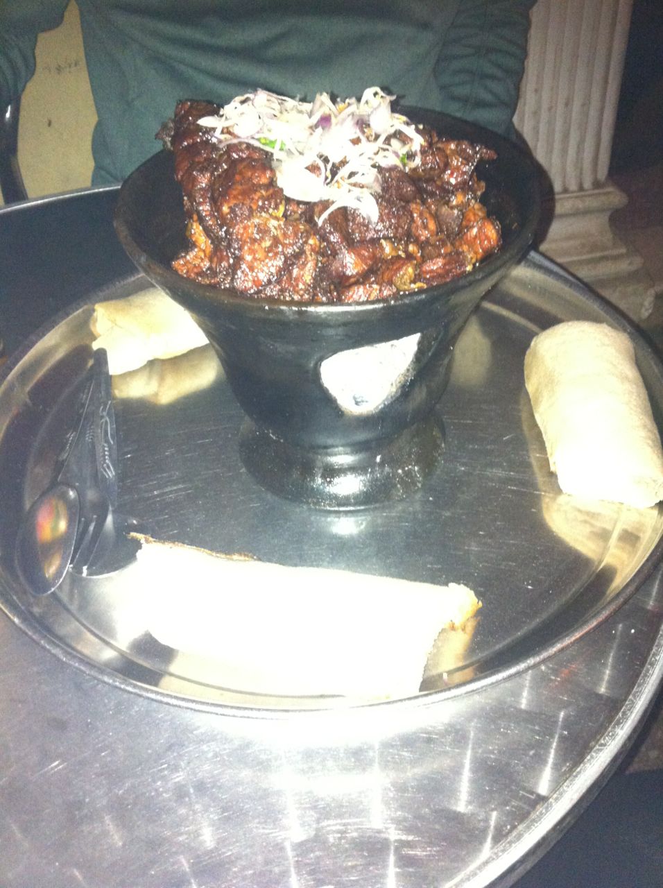Meat Tibs with injera