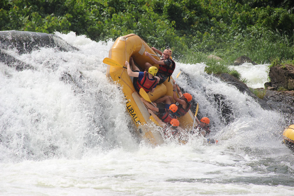 After an age, we went down the rapid...backwards