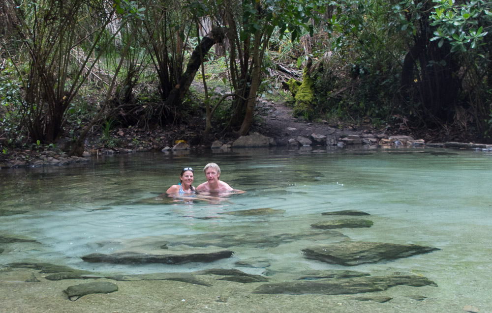 Taking a soak at the Kapysha Hot Sprints on the Shiwa estate