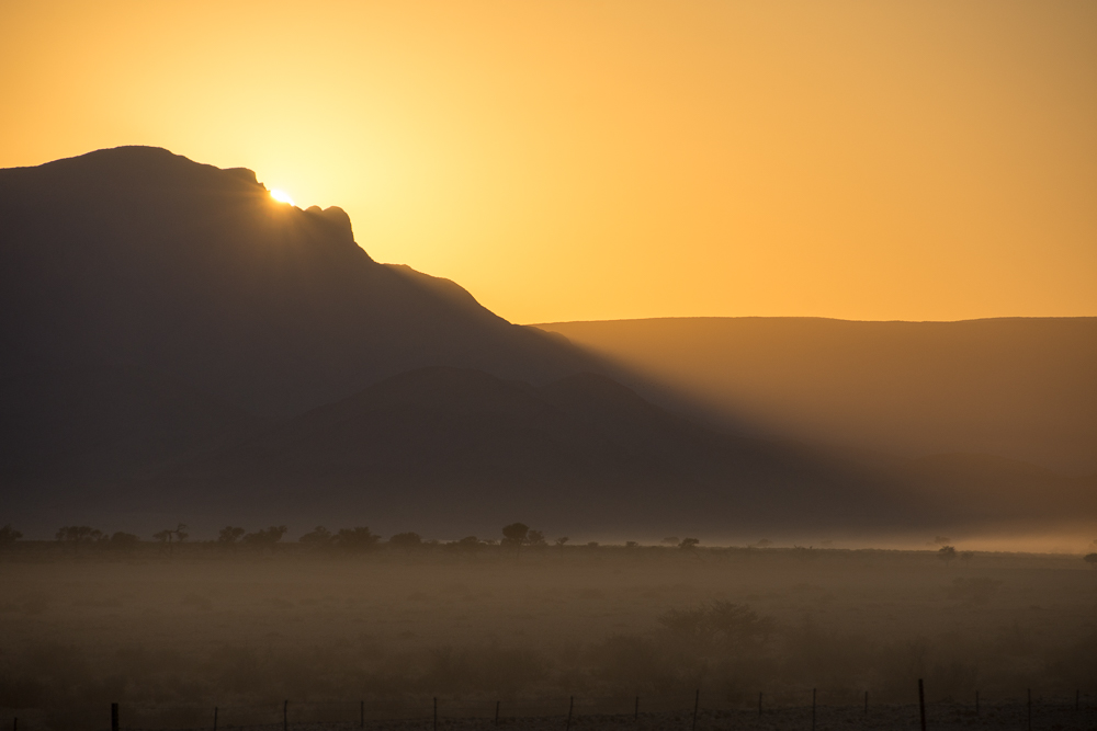 We've been on the road before sunrise on most days in order to get the Kilometers done