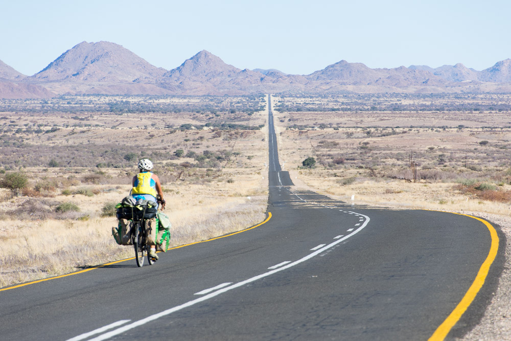 We're now on beautiful tarmac...but we've still got 890km to do in just 8 days