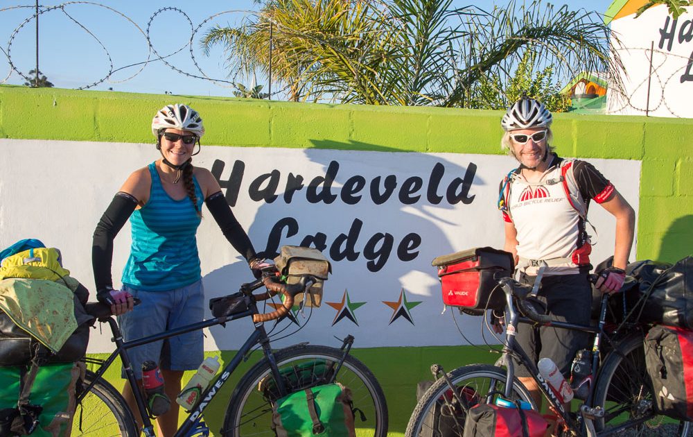 Cycling to Hardeveld Lodge at Nuwerus, South Africa, 